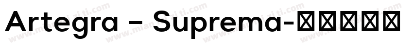 Artegra – Suprema字体转换